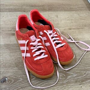 Adidas spezial Red Sneakers with Pink Accents